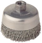 3" Crimped Wire Cup Brush with M10X1.25 Arbor Hole