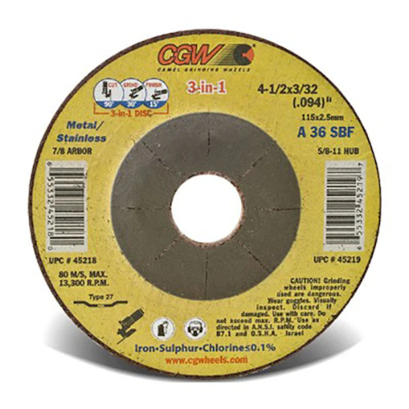 Camel CGW 3-in-1 Cut/Grind/Finish Wheels