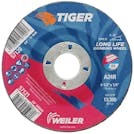 4-1/2" Dia. x 1/4" Thickness x 7/8" Arbor Hole Weiler® Tiger® Premium Aluminum Oxide Grinding Wheel - Type 27
