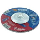 6" Dia. x 1/4" Thickness x 5/8"-11 Hub Weiler® Tiger® Premium Aluminum Oxide Grinding Wheel - Type 27