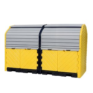 UltraTech Ultra Hardtop Connectable Model P12, 12-Drum Spill Containment System Without Drain