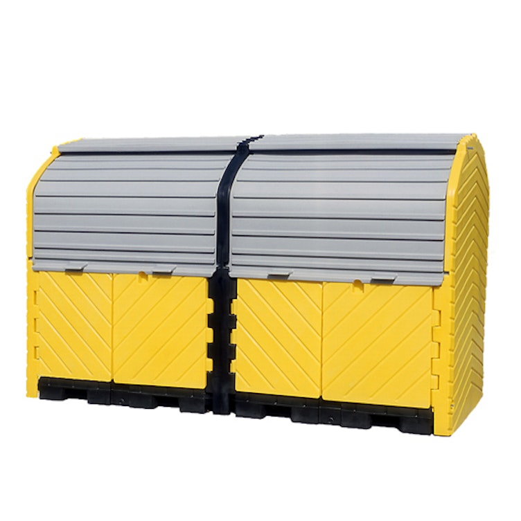 UltraTech Ultra Hardtop Connectable Model P16, 16-Drum Spill Containment System Without Drain