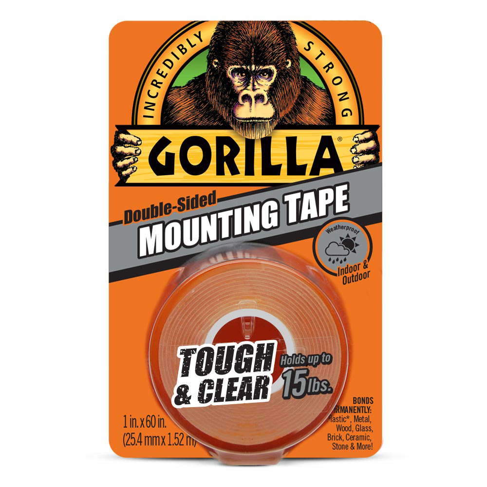 thumbnail image 2 of Gorilla Clear Double Sided Mounting Tape - 4 Pack Heavy Duty Weatherproof Adhesive For Indoor & Outdoor 2 of 12