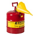 5 Gallon Justrite® Type I Safety Can with Funnel - 11-1/2" x 17"