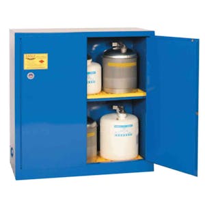 30 Gallon Acid/Corrosive Cabinet with 1 Shelf - 43" W x 18" D x 44" Hgt.