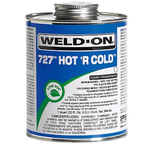 Quart Clear IPS® Weld-On® 727™ Hot 'R Cold™ Cement