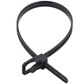 6" - 50 lbs. Black UV RETYZ™ Releasable Standard Cable Ties - Pack of 100