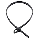 14" - 120 lbs. Black UV RETYZ™ Releasable Heavy Duty Cable Ties - Pack of 100