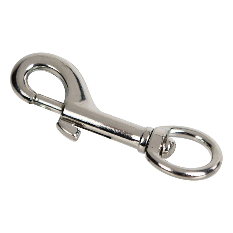 5/8" x 3-1/8" Nickel Plated Swivel Eye Snap Hook