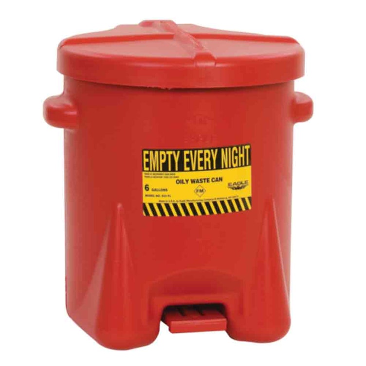 6 Gallon Red Eagle Safety Oily Waste Can