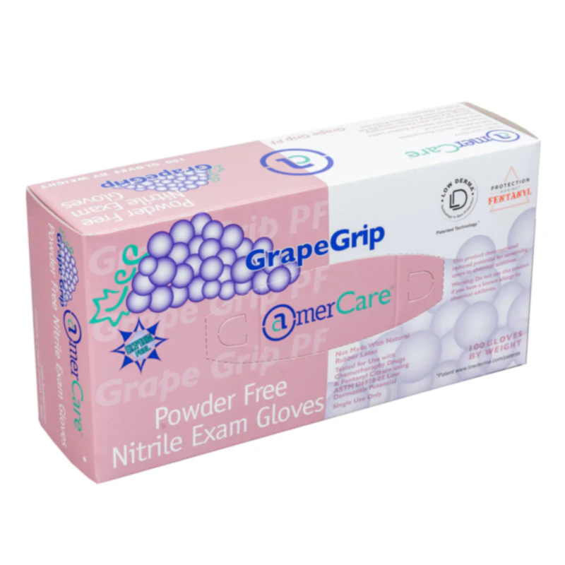 Exam-Grade Grape Grip Nitrile Disposable Gloves