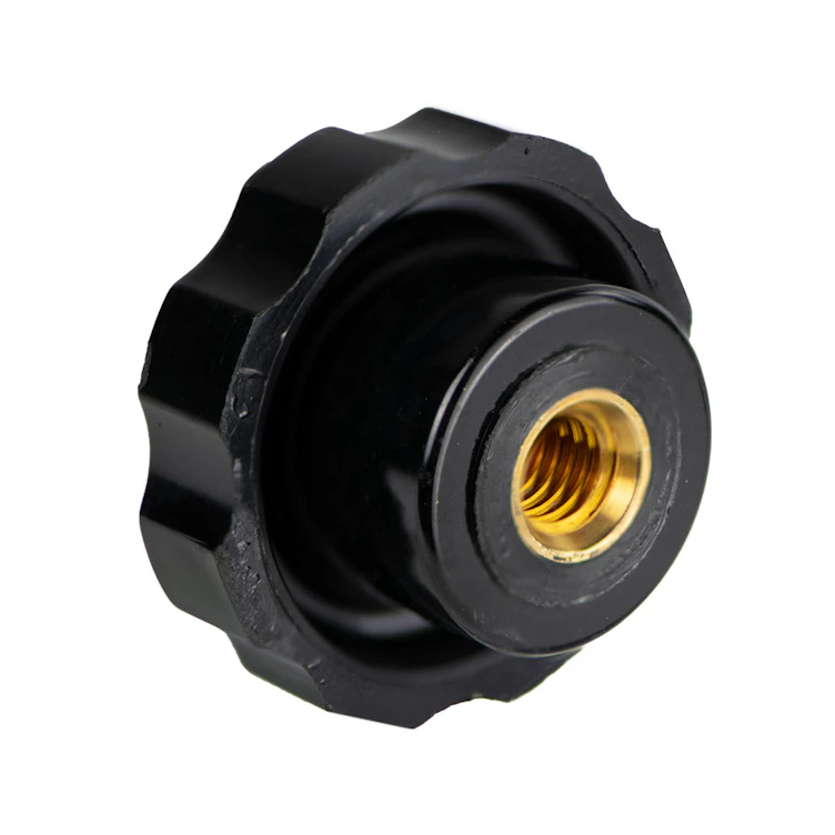 1-3/4" W x 3/8-16 Thread Phenolic Fluted Knob