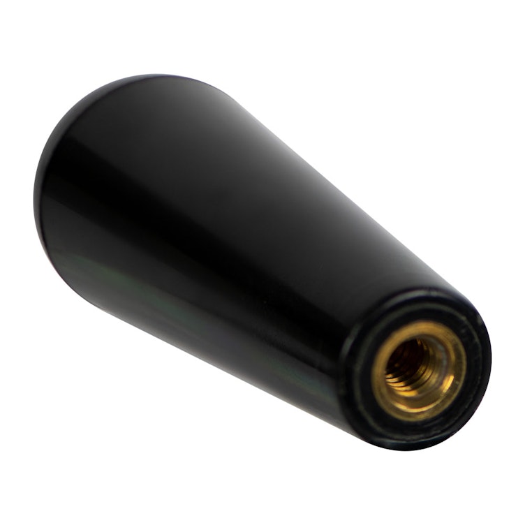 1/4-20 Thread - 1" W Dome-Top Black Phenolic Handle