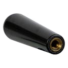 3/8-16 Thread - 1-1/8" W Dome-Top Black Phenolic Handle