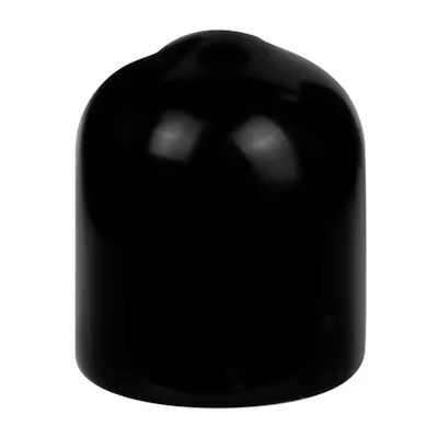 Black Vinyl Cap - 3/8" Cap ID x 1/2" Inside Length