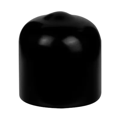 Black Vinyl Cap - 1/2" Cap ID x 1/2" Inside Length