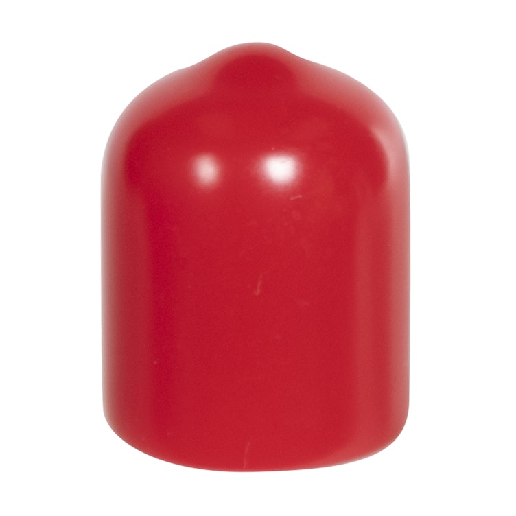 Red Vinyl Cap - 3/8" Cap ID x 1/2" Inside Length