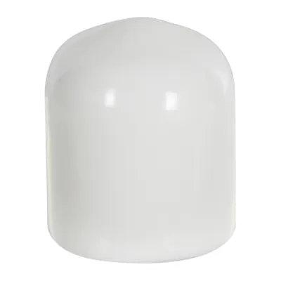 White Vinyl Cap - 3/8" Cap ID x 1/2" Inside Length