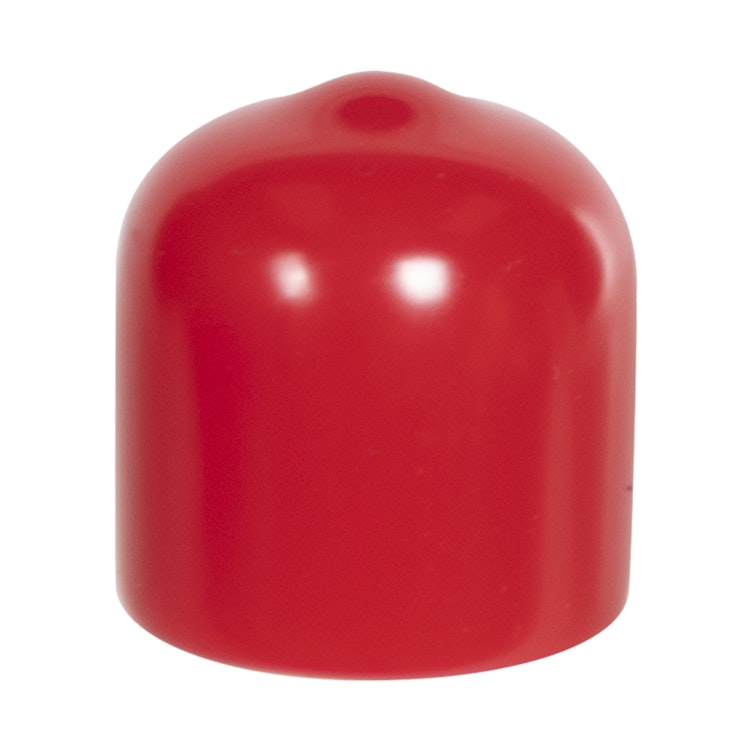 Red Vinyl Cap - 1/2" Cap ID x 1/2" Inside Length