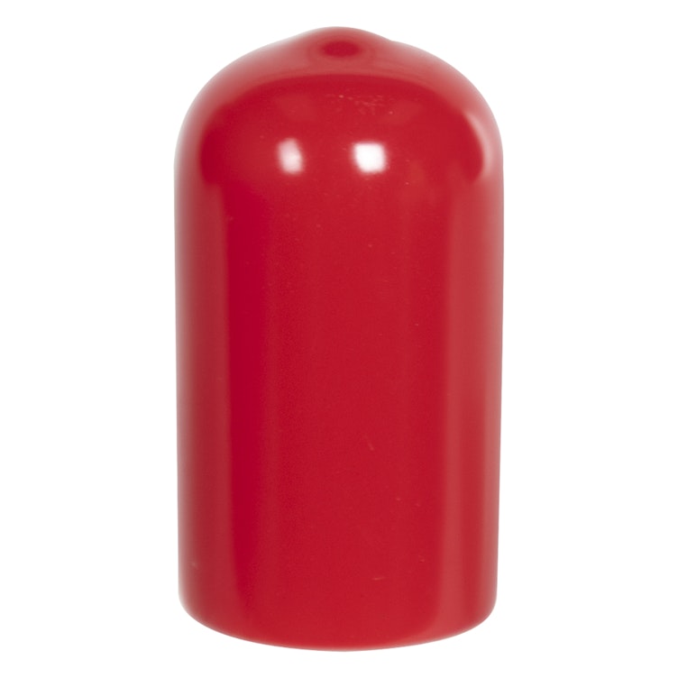 Red Vinyl Cap - 1/2" Cap ID x 1" Inside Length
