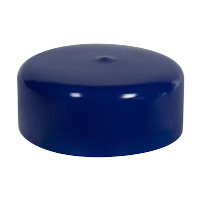 Blue Vinyl Cap - 2-1/2" Cap ID x 1" Inside Length