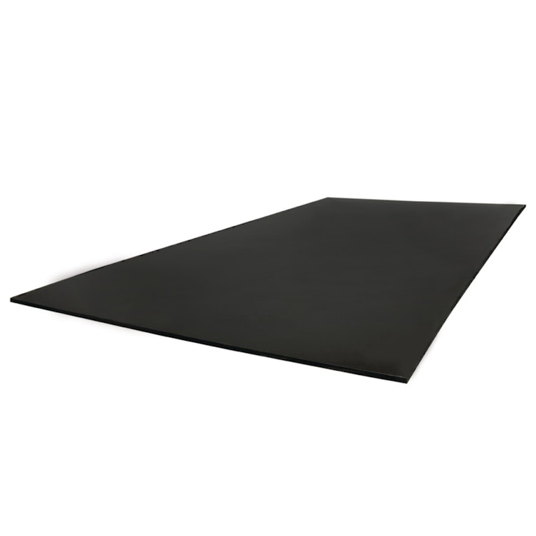 1/4" x 24" x 24" Black UV Resistant Polypropylene Sheet