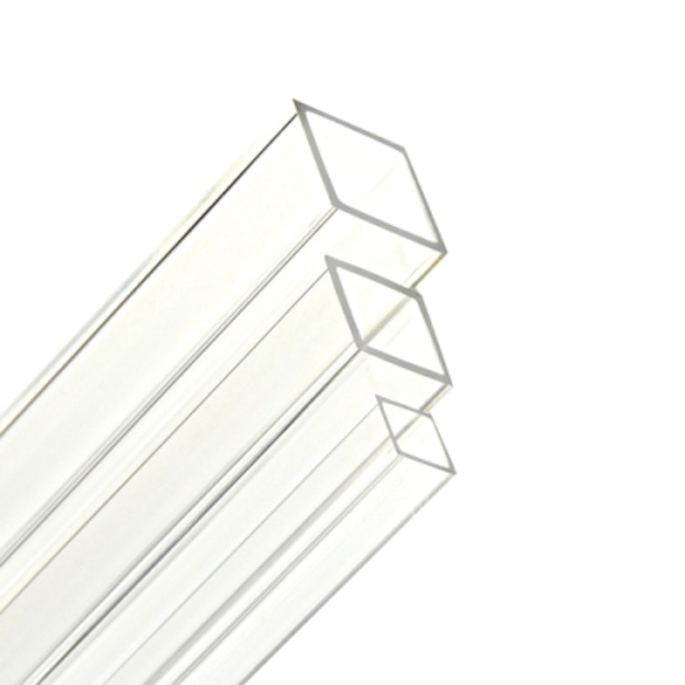 1/2" OD x 3/8" ID Clear Extruded Square Acrylic Tubing