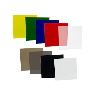 Acrylic 0.125" Translucent Colored Sheet