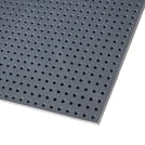 1/8" x 48" x 48" Gray PVC Perforated Sheet with Staggered Rows - 1/8" Holes on 3/16" Centers
