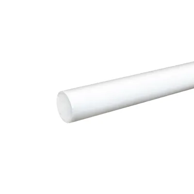 7/8" Dia. White PVC Solid Round Rod - 5' Length