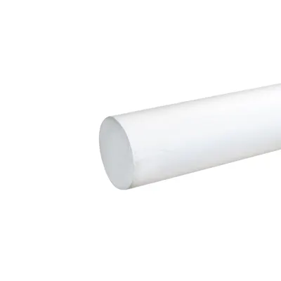 1-5/8" Dia. White PVC Solid Round Rod - 5' Length