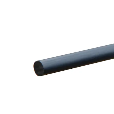 1/4" Dia. Black PVC Solid Round Rod - 5' Length