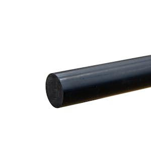 1" Dia. Black PVC Rod