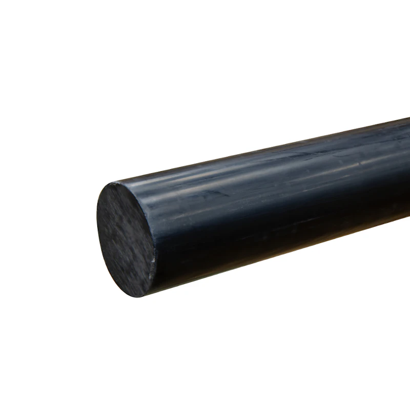 1-7/8" Dia. Black PVC Solid Round Rod - 5' Length