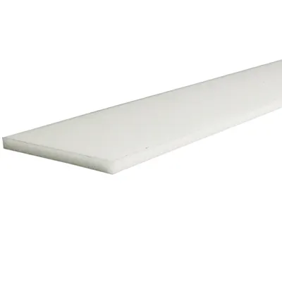 1/4" Thick x 1" Wide Natural Nylon Rectangular Bar