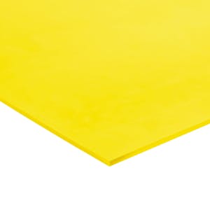1/16" x 24" x 48" Yellow Polyuerethane 75A Sheet