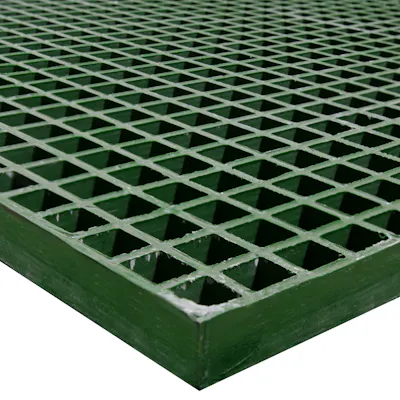 36" x 120" Corvex® Green; 1-1/2" x 1-1/2" Mesh x 1-1/2" Thick