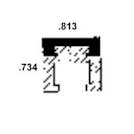 Duravar UHMW-PE Flat-Top C-Rail Assembly Profile