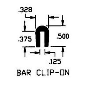 Duravar UHMW-PE 1/8" Bar Clip-On Extruded Profile