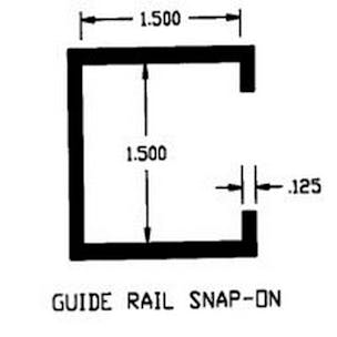 Duravar UHMW-PE 1-1/2" Guide Rail Snap-On Profile