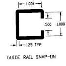 Duravar UHMW-PE 1" Guide Rail Snap-On Profile