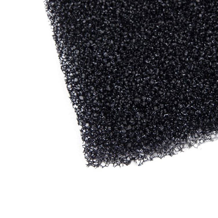0.75" x 38" x 46" Black 10 PPI Reticulated Polyurethane Foam Sheet