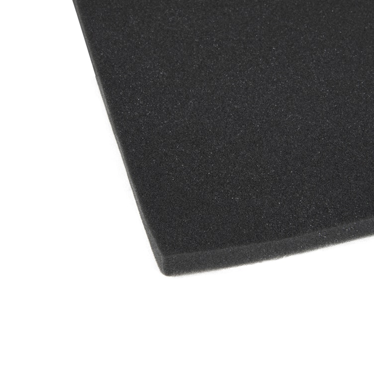0.5" x 38" x 52" Black 60 PPI  Reticulated Polyurethane Foam Sheet