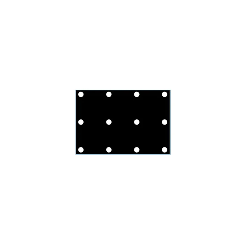 1/4" x 48" x 96" Polypropylene Perforated Sheet with Straight Rows - 9/32" Holes on 1" Centers