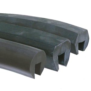 3/8" Hex-Flat Top EPDM Channel