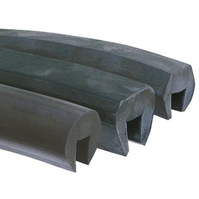 1/2" Tapered Hex-Flat EPDM Channel