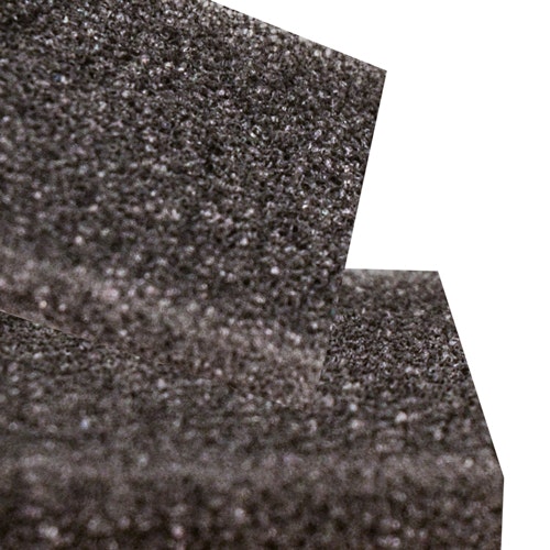 0.75" x 54" x 36" Charcoal 4 Lbs. Density Polyester Foam Sheet