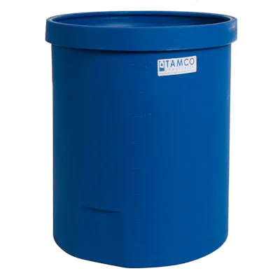 20 Gallon Blue Heavy Wall Open Top Tamco® Tank - 18-3/8" Dia. X 21-1/2" High