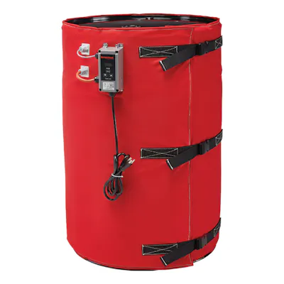 Wet Area Full Coverage BriskHeat® Heater for 55 Gallon Drum - 600Watts/240VAC