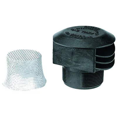 2" MNPT Anti Vortex Vent Cap with 12 SS Mesh Screen